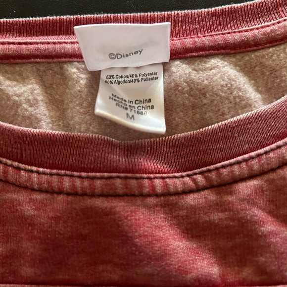 Disney Minnie Mouse Red Faded Look Soft Sweatshirt Size Medium - Picture 5 of 7